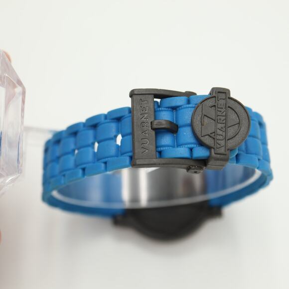 Vintage Vuarnet Swiss Made 38mm Date Watch Fiber Glass Bezel with New Battery - Picture 11 of 16